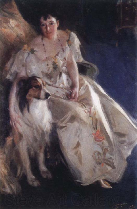 Anders Zorn mrs.walter rathbone bacon Germany oil painting art